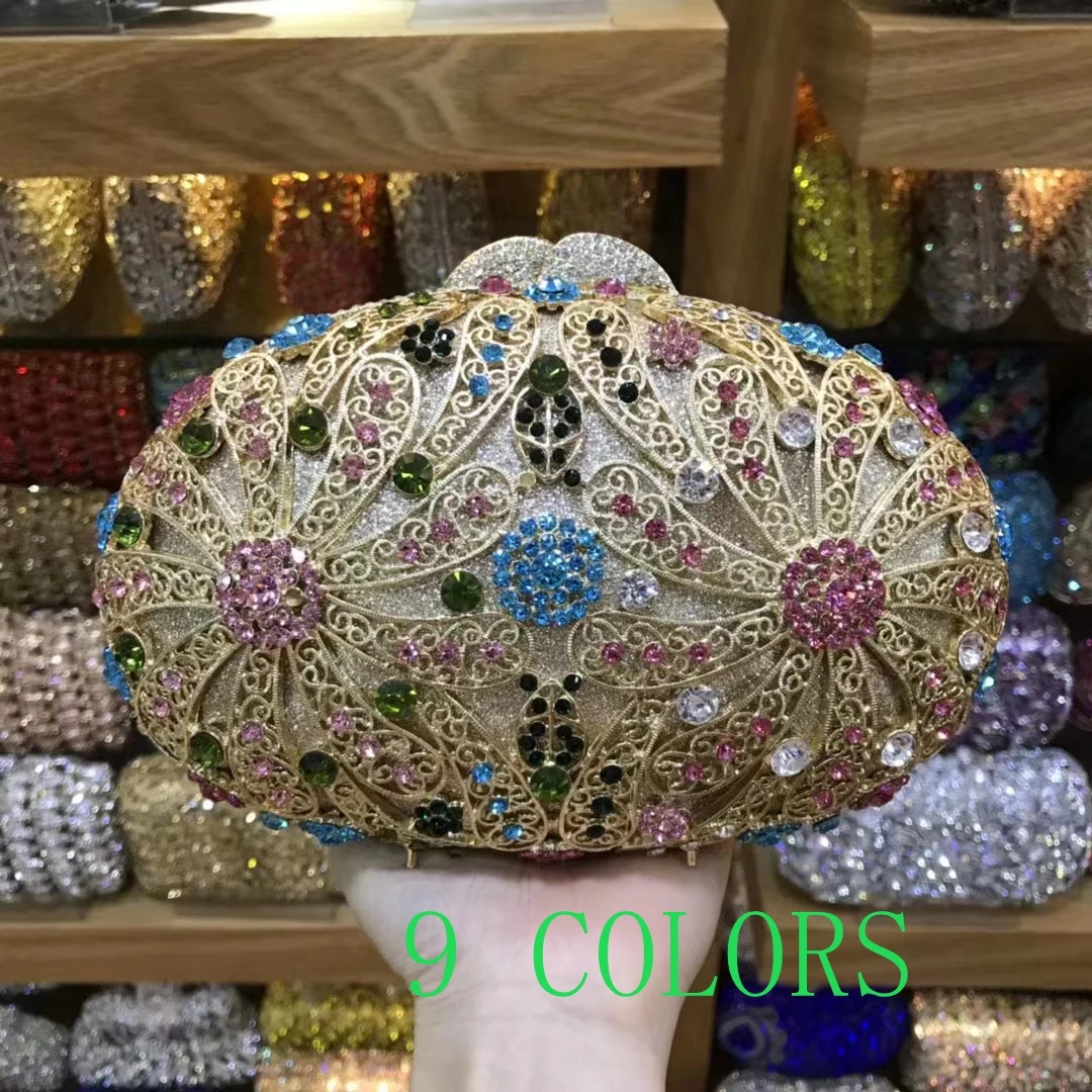 

9 цветов, роскошные вечерние сумки с красными/зелеными/синими камнями для женщин, вечерние сумки с кристаллами, клатчи для невесты, свадебные сумки с бриллиантами