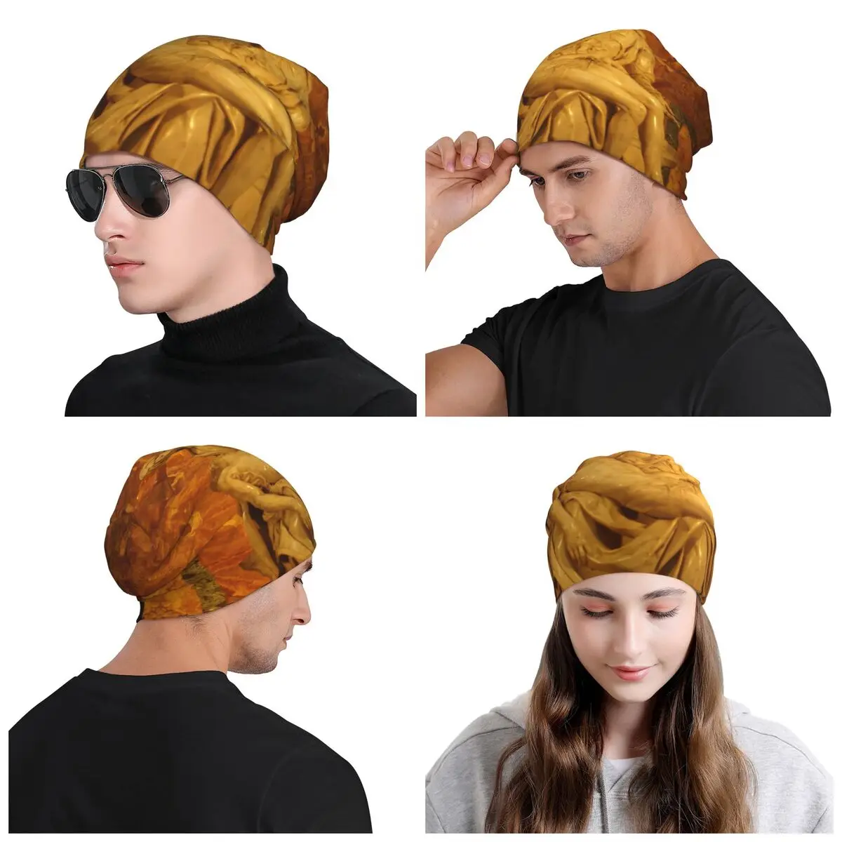 The Pieta By Michelangelo Bonnet Hat Knitting Hat Men Women Fashion Unisex Warm Winter Beanies Cap