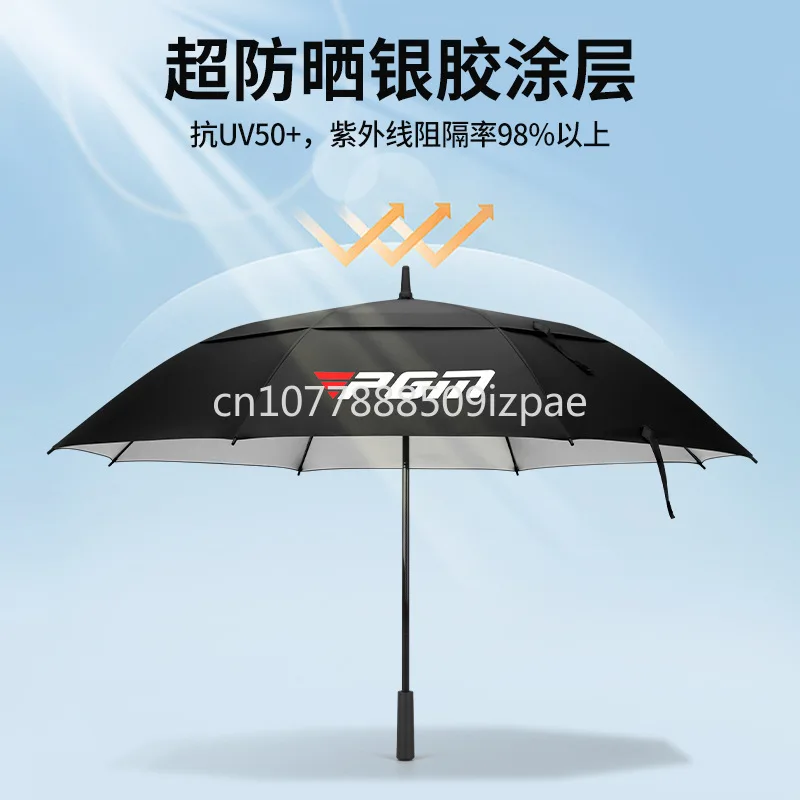 

PGM Golf Umbrella Ultra Light Carbon Fiber Automatic Umbrella Large 125cm Double Layer Wind and UV Protection UPF50 +