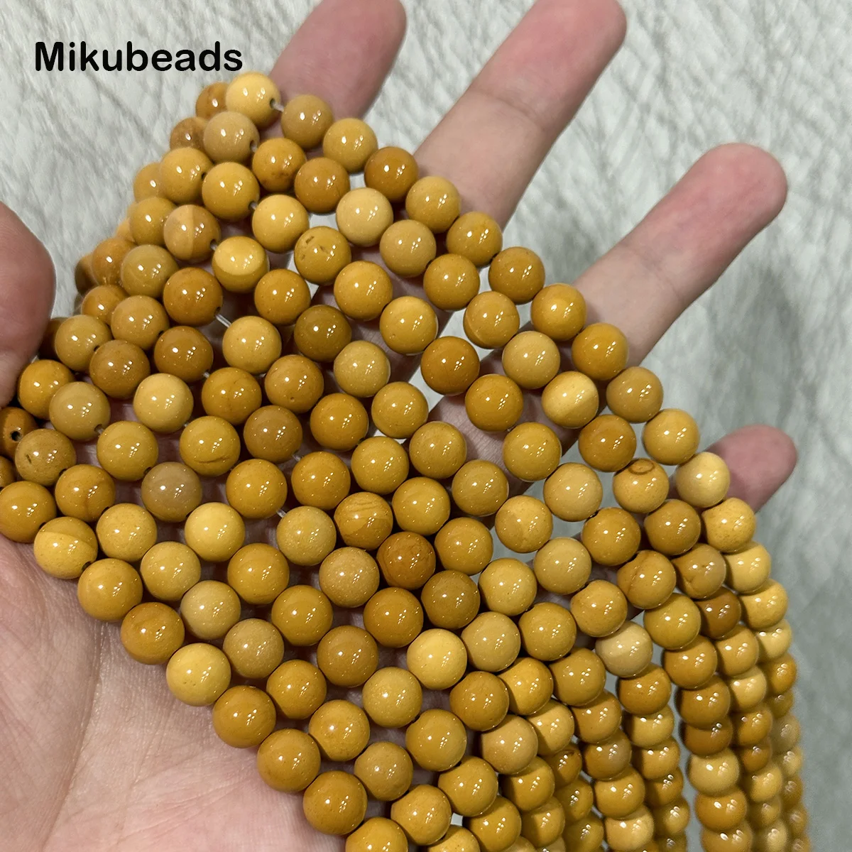 Wholesale Natural Moukaite Stone 8mm Smooth Round Loose Beads For Making Jewelry DIY Bracelet Necklace