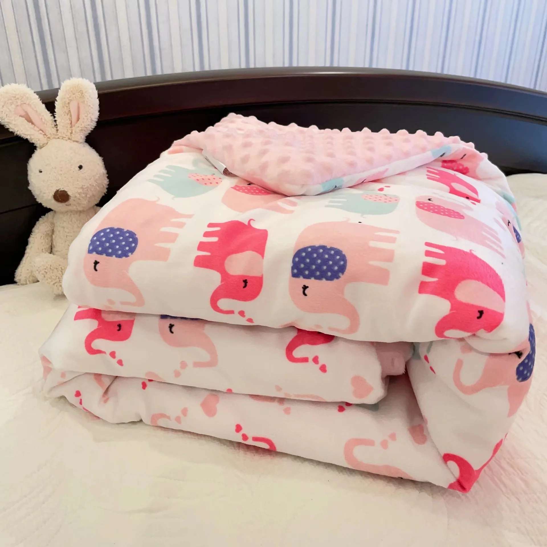 Baby Blanket Laminated Cotton Soothing Small Blanket Doudou Small Blanket Crystal Fleece Baby Cover Blanket Throw Swaddle Wraps