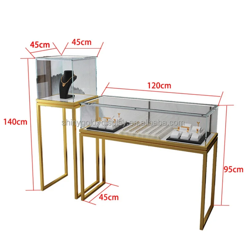 custom.Customized Glass Shop Jewellery Showcase Fully Assembled Versatile Showroom Display Streamline Jewelry Standard Cabi