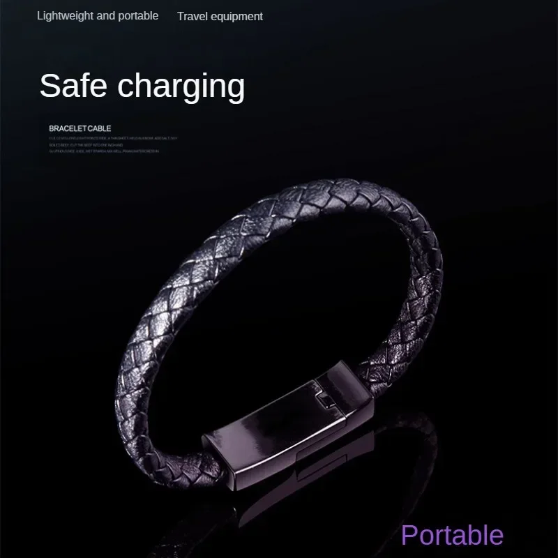 كابل شحن USB محمول لهواوي سامسونج مايكرو نوع C كابل بيانات USB C شاحن سوار للنساء والرجال 7-7.7 بوصة