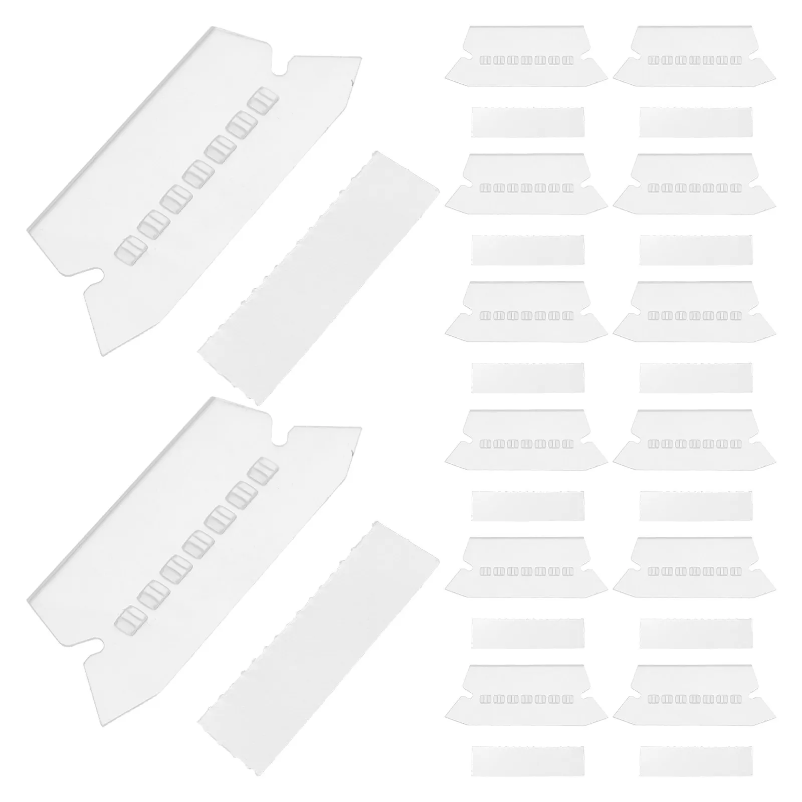 

100Pcs Hanging File Folder Tabs Inserts Clear Plastic Filing Folder Tab Labels Office Document Organization Index Labels