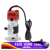 1/4'' Electric Hand Trimmer Wood Laminate Palm Router Joiner Tool 800W 30000RPM All Copper Wire Motor Precise Cutting Aluminum