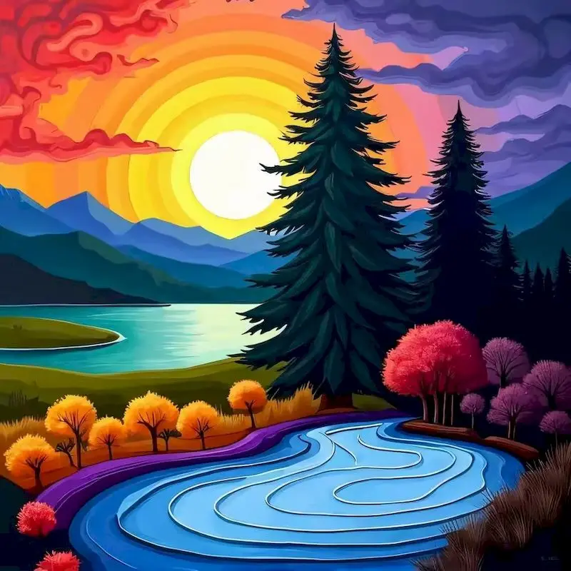 

PhotoCustom DIY Diamond Painting 5d Sunset Landscape Full Square/round New Arrival Embroidery Home Decor Diamond Art