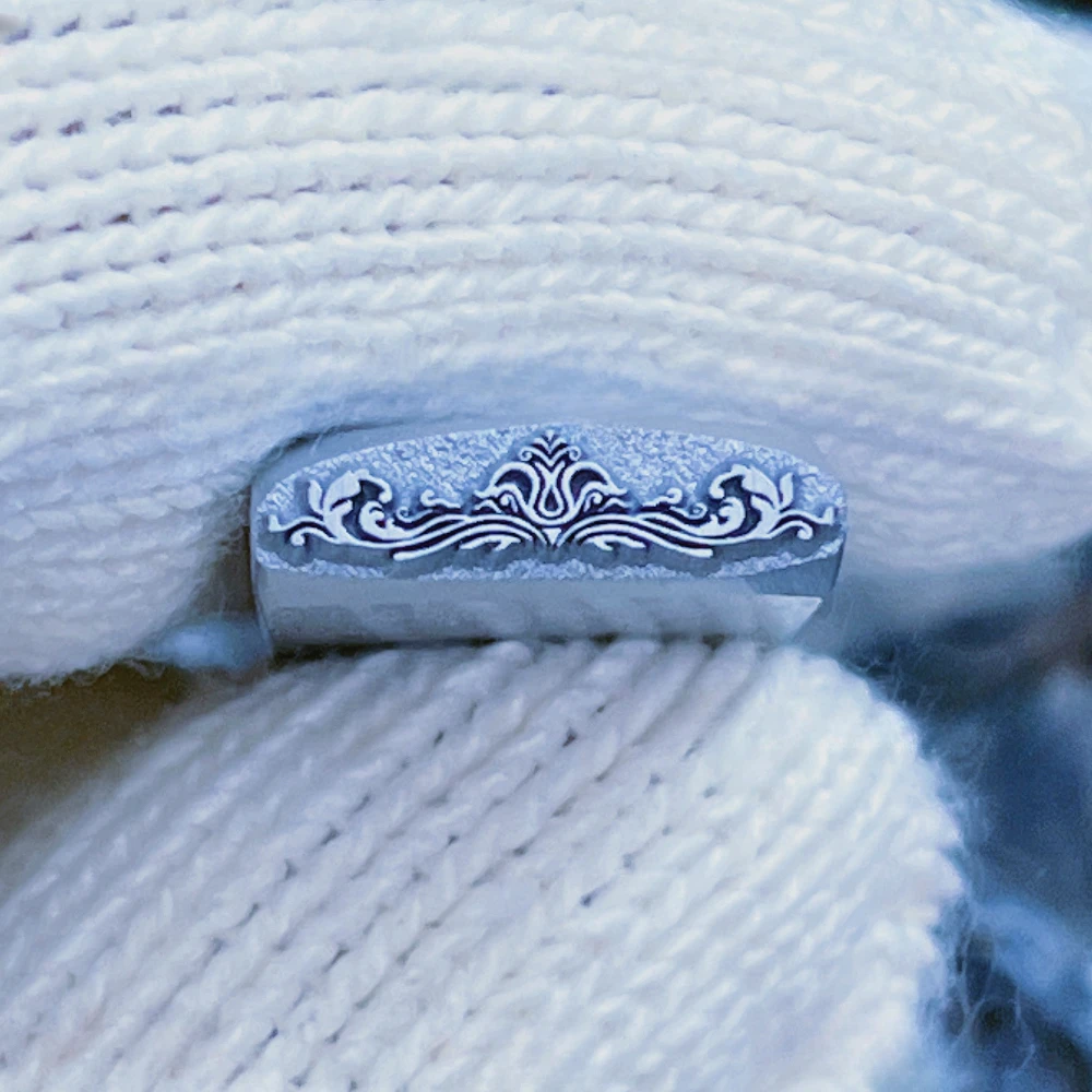 Long Flower Design Metal Embossing Stamp Jewelry Marking Punch Steel Stamps Ring Bracelet DIY Carving Puncher Custom Logo Craft