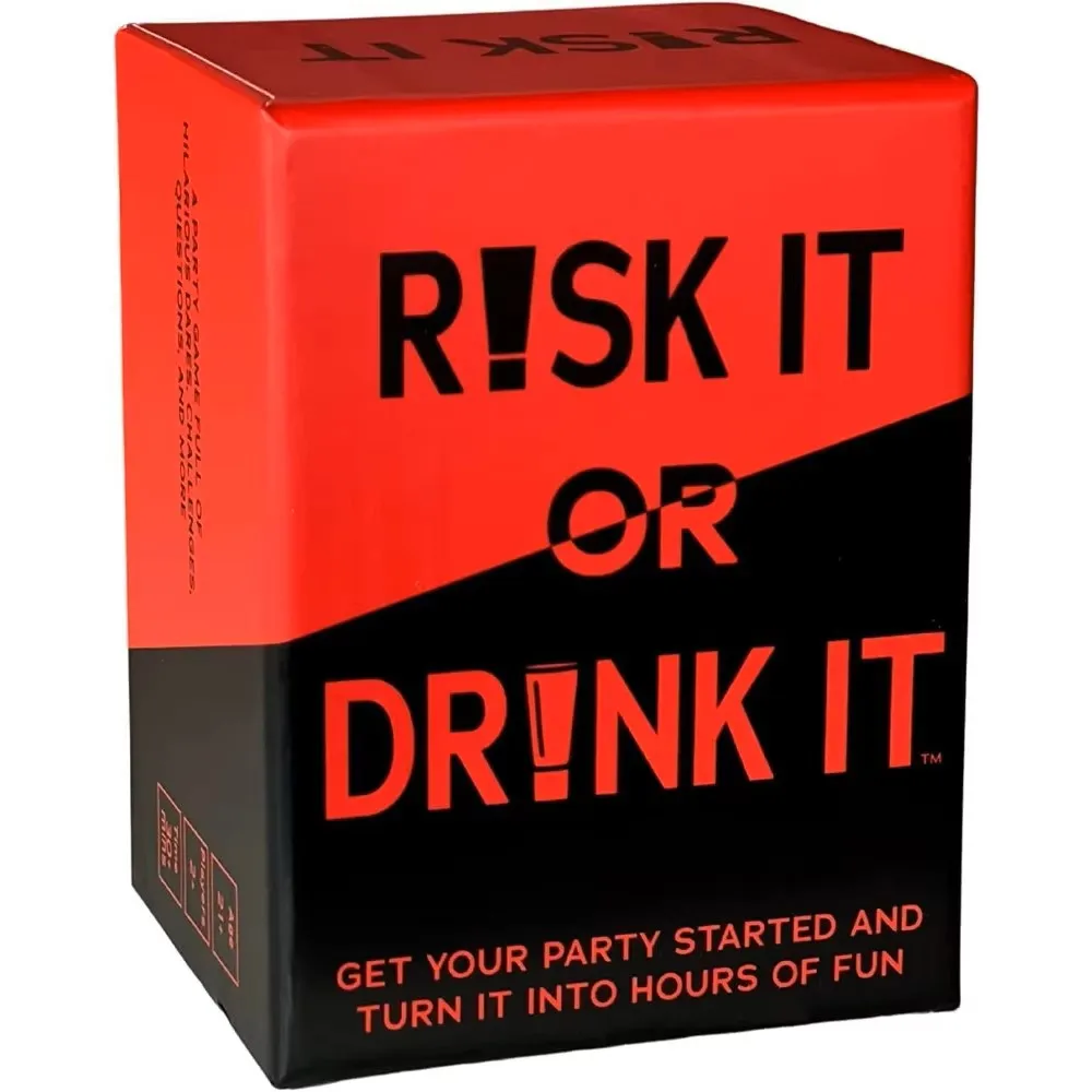 Risk It or Drink It! Party Game | Dares, Decisions, Drinks | 150Hilarious Daring Questions for Adult Game,Fun Drinking Card Game