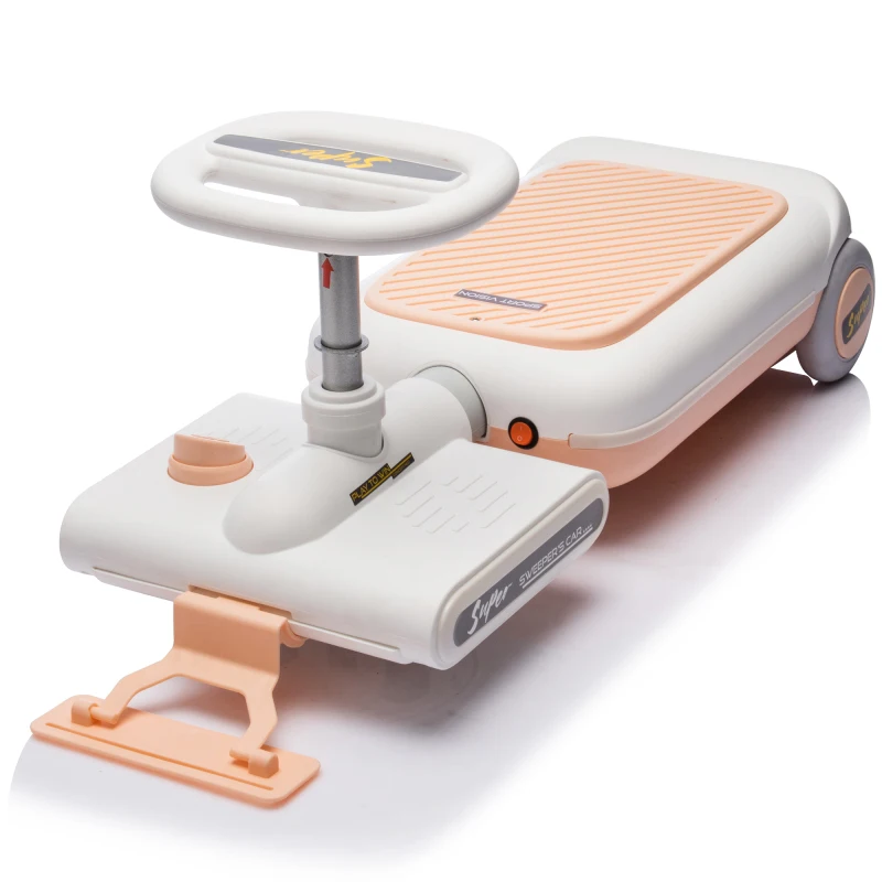 Go Kart de nettoyage 12V pour enfants, moteur avant 55W avec vadrouille, longueur de nettoyage pouvant étendue de 6cm, fonctions de musique et d'éclairage intégrées