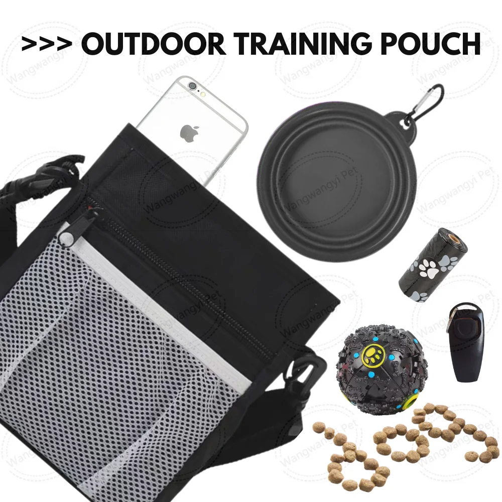 7点セット 犬用おやつポーチ 折りたたみ式犬用ボウル ペット - Training Clicker Dog のレビューと価格