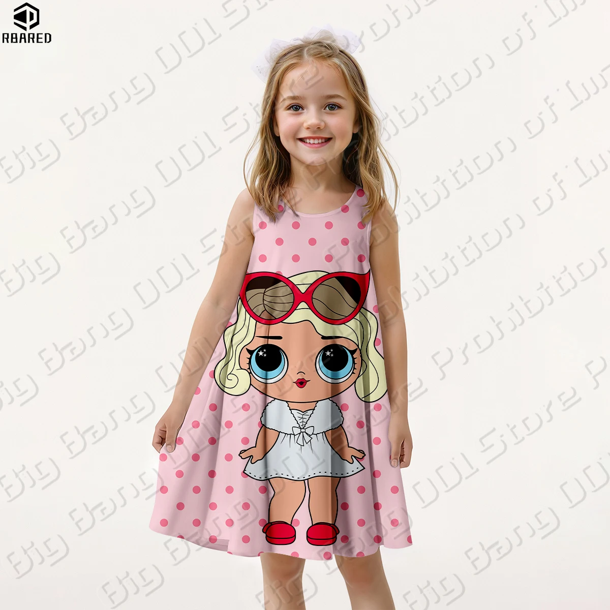 Surprise Doll Holiday Dresses 2024 Kids Clothes Summer Dress Party Dresses for Girls Girl Clothing Children Girls\' Elegant Baby