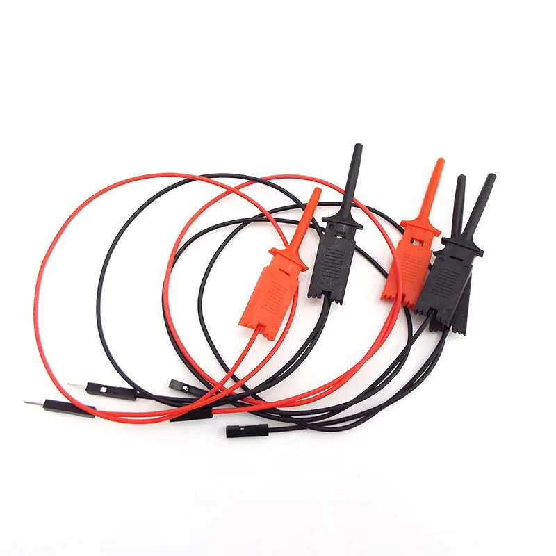 4types Single Test Hook Clip Line Probe Logic Analyzer 10pin Cable Crocodile Clip For Gripper Electronic Testing IC Grabber B4