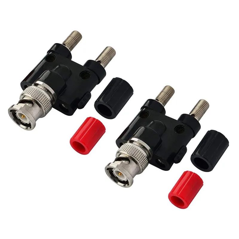 1pcs BNC Male To Female Banana Dual Binding Posts Adapter Covert From BNC Plug Male Pin Covert To Banana Jack Female Socket