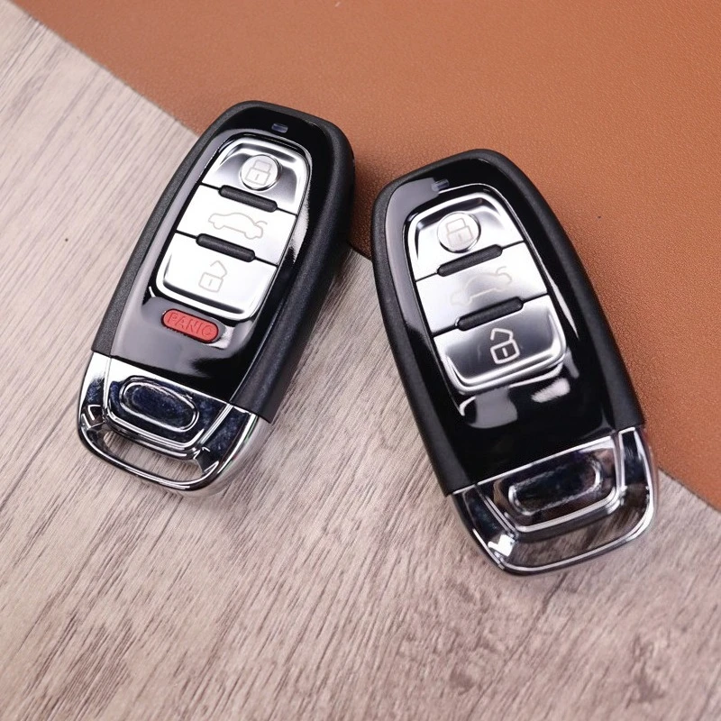 For Audi Q5 Q7 R8 S4 S5 A4l A3 A4 A5 A6 A7 A8 Quattro S6 S7 S8 TT 8V B8 B9 C7 Q3 RS Sticker A1 Car Key Fob Case Housing Shell