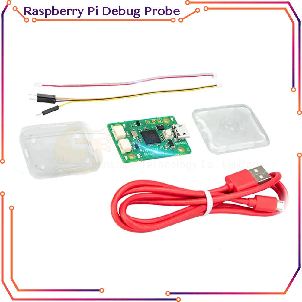 

Raspberry Pi Debug Probe Base On RP2040 With USB Cable Case 3x Debug Cable Plug-and-play Microcontrollers Debugging for RPI Pico