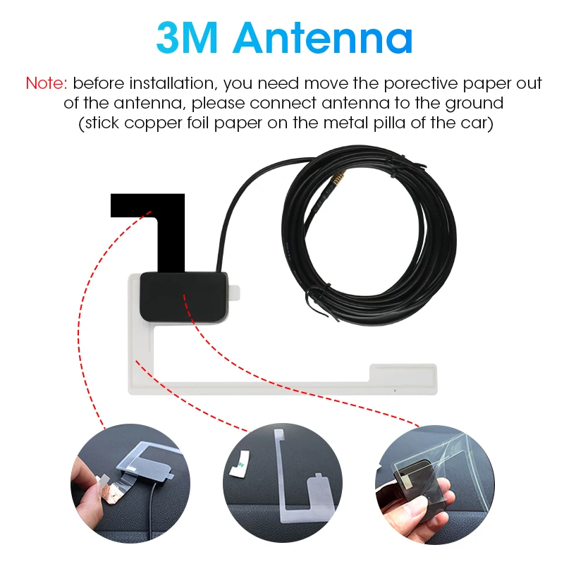 Srnubi DAB/DAB+ Antena z adapterem USB Uniwersalne radio samochodowe Android GPS Stereo Odbiornik Europe DAB DAB+ Signal Head Unit Player