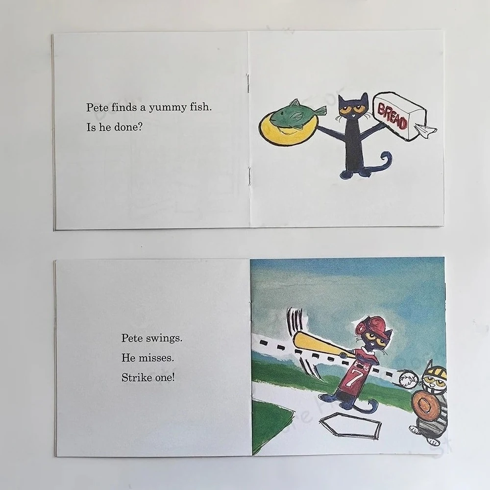 12冊セット ピート・ザ・キャット 英語フォニックス絵本 ストーリーポケットブック 子供向け モンテッソーリ 就寝前の読み聞かせ