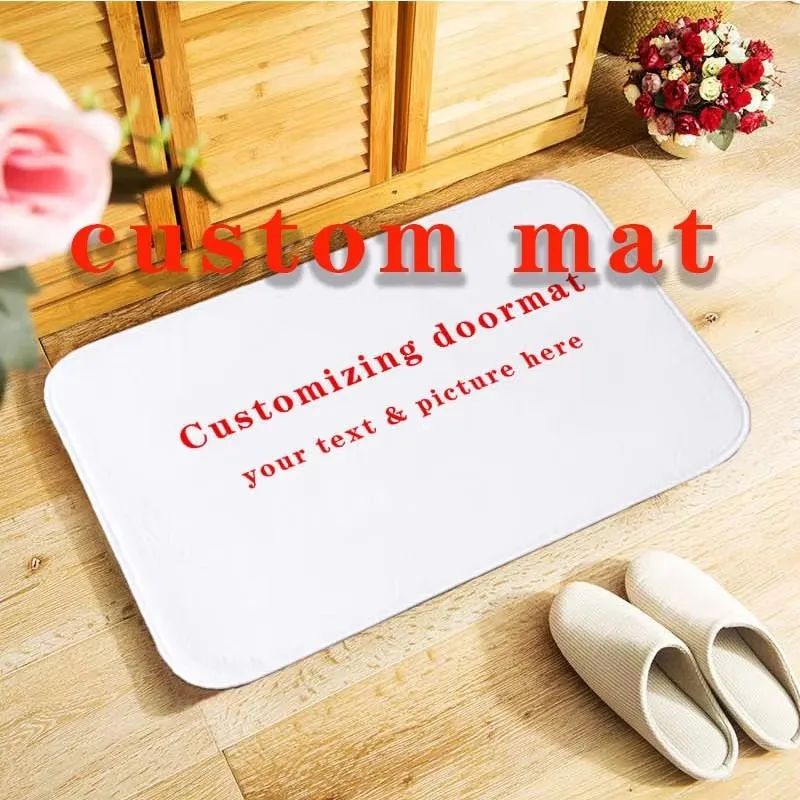 

Personlized Doormat Custom Mat Anti-slip Door Mat, Print Your Design Picture Photo, Customized Carpet for Bath Door Living Room