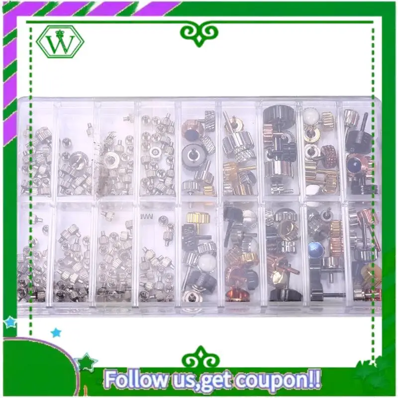 

Latest-5X Watch Crown Watch Head Watch Parts For Wrist Watch Parts Dome Flat Head Watch Accessories Repair Tool Kit