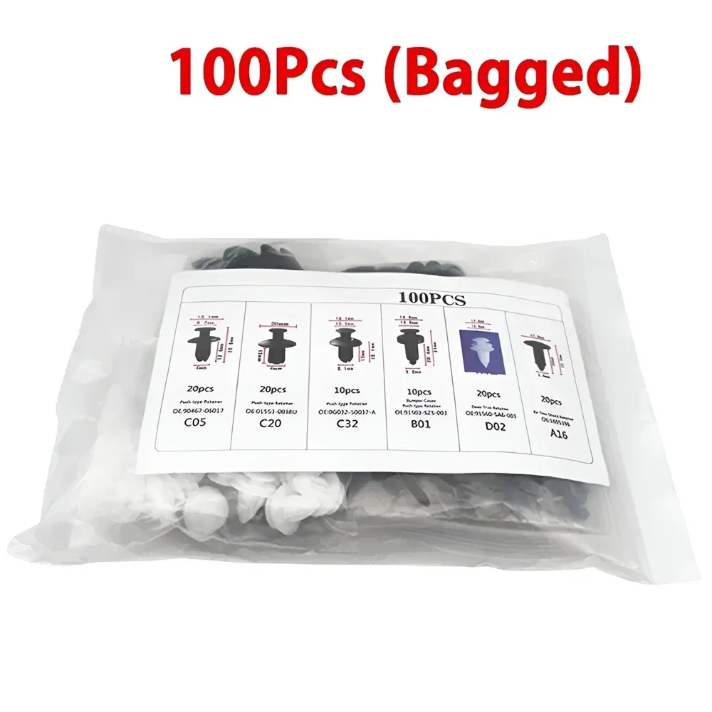 50/100 stücke Auto Fastener Clip Kit Fender Niet Clips Auto Körper Push Retainer Pin Niet Stoßstange Tür Trim Panel retainer Auto Clips