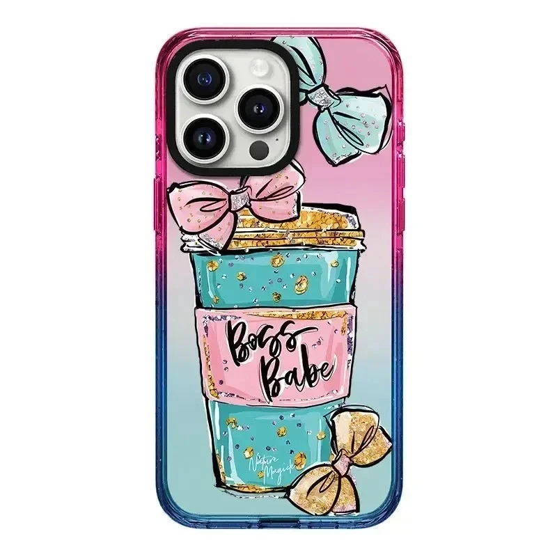 

Coffee Cup 2.0 Acrylic Colorful Border iPhone 11 12 13 15 14 Pro Max Protective Case, Fits iPhone 15 Pro Max