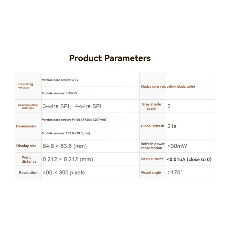 Waveshare 4.2 Inch For Raspberry Pi 4 E-Paper Module E-Ink Display Black White With SPI Interface For Arduino Nucleo STM32 A