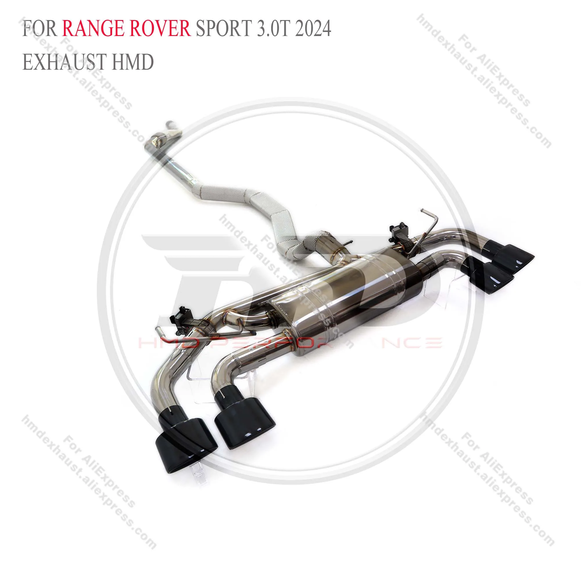 HMD Stainless Steel Exhaust System Performance Catback For Range Rover Sport 3.0T 2024+ Muffler With Valve pipe heat shield