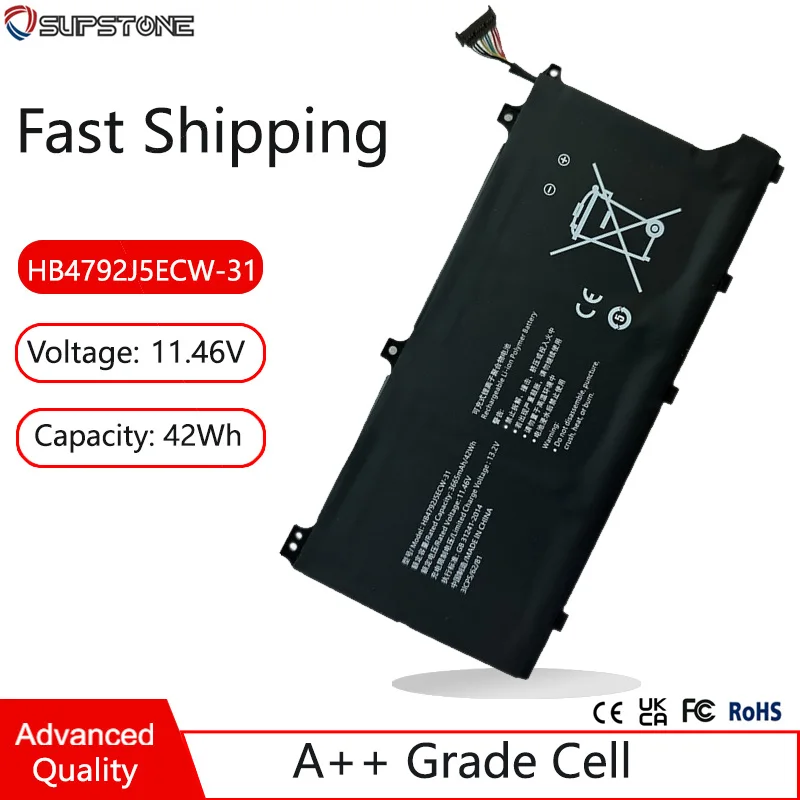 HB4792J5ECW-31 Laptop Battery For Honor MagicBook 15 2021 i5 1135G7 BDR-WFH9HN BBR-WAH9 HB4792J5ECW-31C