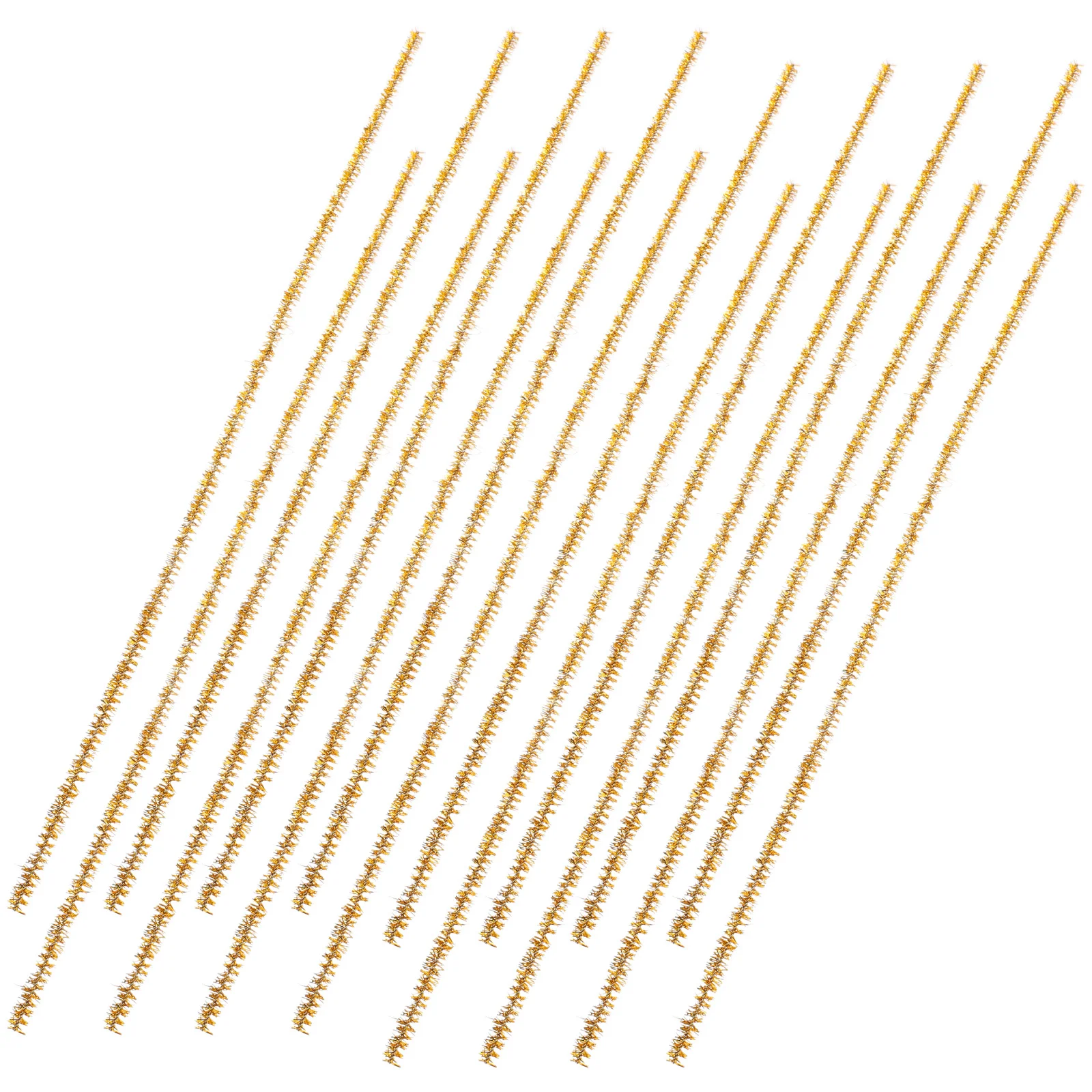 100Pcs Gold Sparkly Chenille Pipe Cleaners Stems for Crafts DIY Art Projects Creative Handicrafts Pipe Cleaning