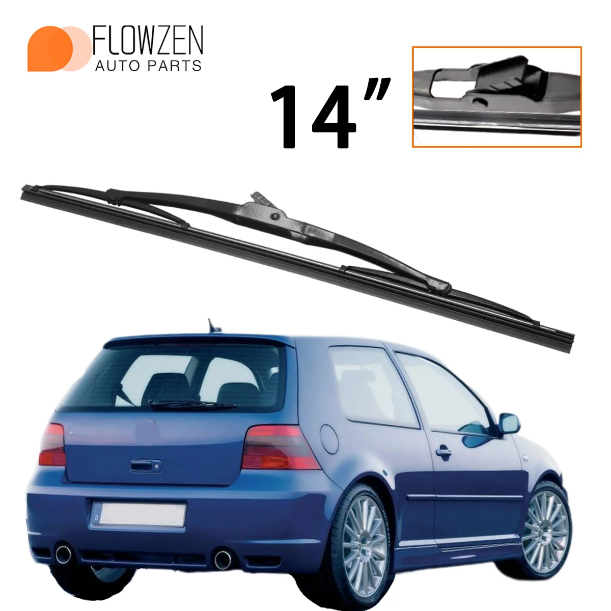 

1PC 14" Rear Windshield Washer Wiper Applicable For VW Golf IV 4 1997-2003 Year's Windscreen Wiper Blade Car Accessories