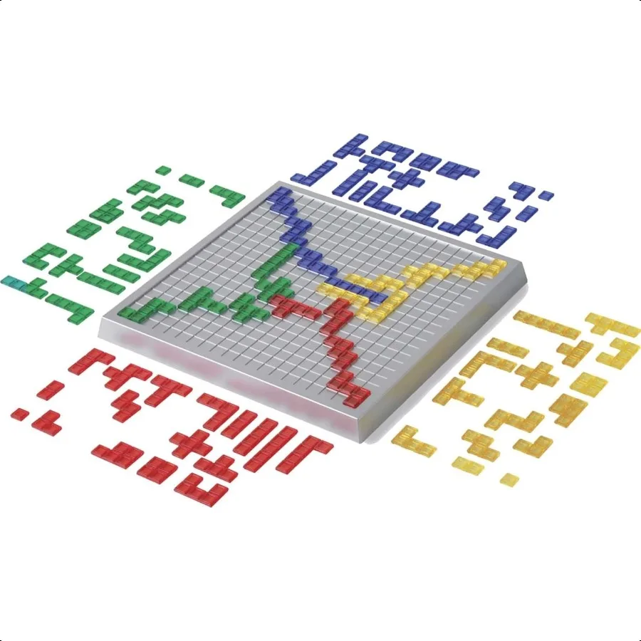Juegos Blokus XL Juego de mesa de estrategia Juego familiar para adultos con piezas coloridas de gran tamaño Exclusivo solo una regla