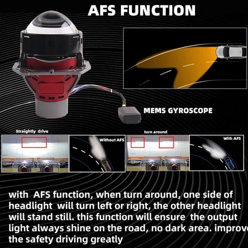 Imagen 2 del producto SANVI-lente de proyector Led AFS Bi de 3 pulgadas con Hella 3R G5, Faro de proyector LED automático 5500K 120W para accesorios de coche H4 H7 9005