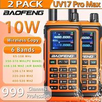 1pc 5/10W UV 17 Pro Max Walkie Talkie, Four Bands Wireless Copy Frequency Powerful Waterproof Two Way Radio, Long Range WalkieTa