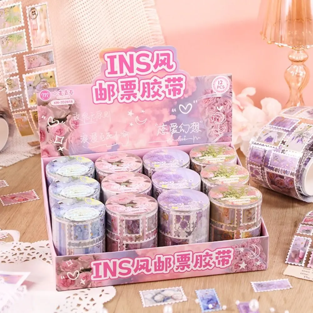 

Sticker INS Retro Style Stamp Tape DIY Scrapbooking Aesthetic Decorative Stickers Paste Paper Vintage Adhesive Tape Crafts