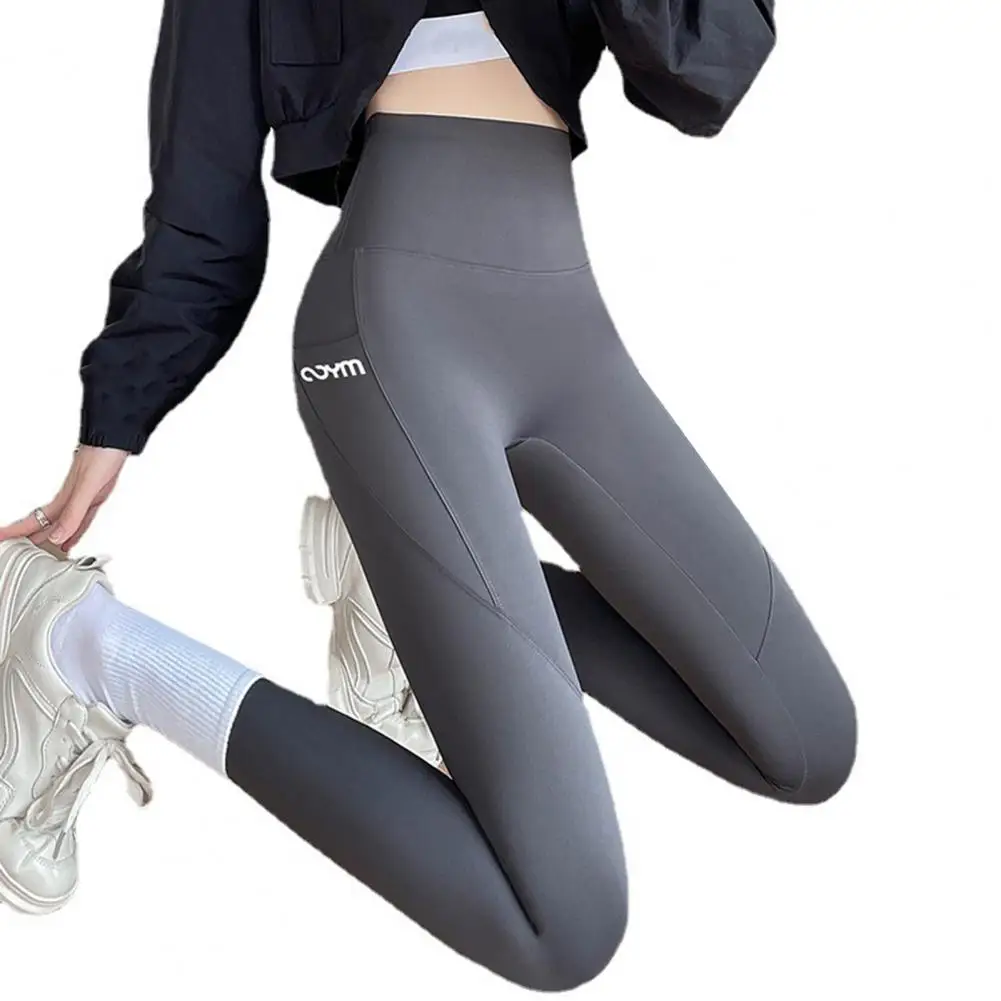 Print Workout Leggings Voor Vrouwen Hoge Taille Atletische Yoga Broek Solide Naadloze Legging Met Zak Vrouwen Soft Workout Panty