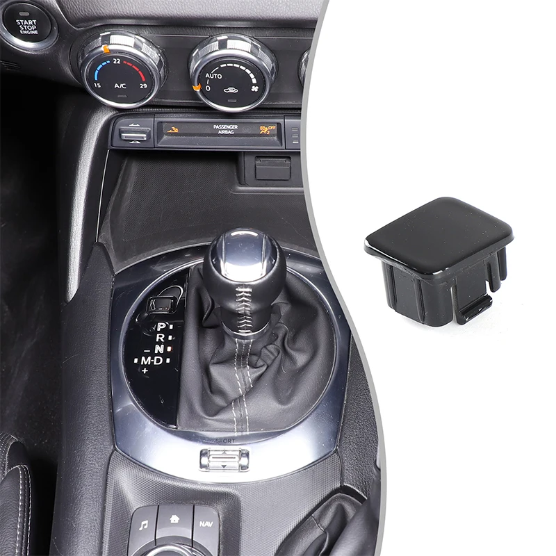 

ABS Black For Mazda MX-5 2016+ Car gear shift lock release button cover decorative sticker car interior accessories