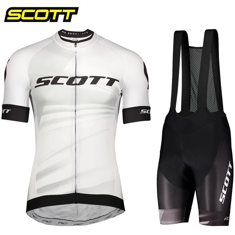 SCOTT Cycling Jersey Sets Men's Bicicleta Clothing Summer Short Sleeve MTB Bike Suit Bicycle Bike Clothes Ropa Ciclismo Hombre