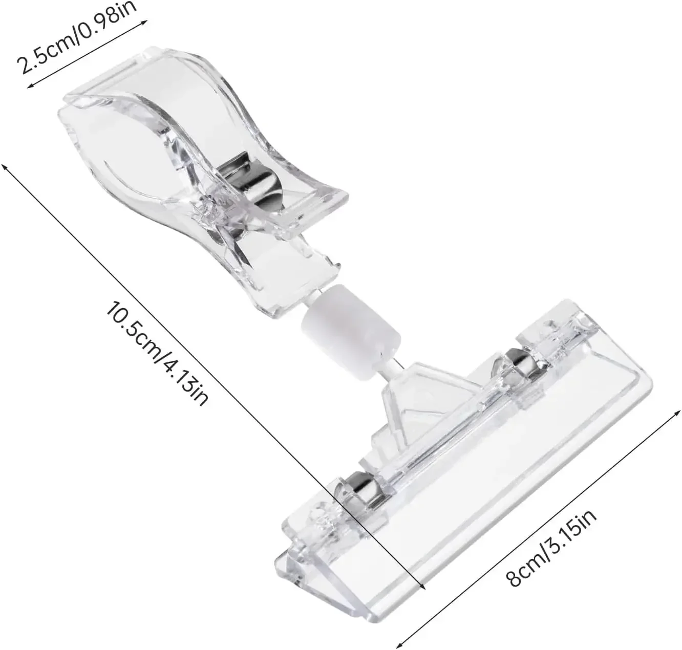 10/5X مزدوج الوجهين تسجيل كليب واضح البضائع تسجيل كليب تدوير سعر رف شاشة التسمية كليب علامة حامل الرف قطب السعر #6