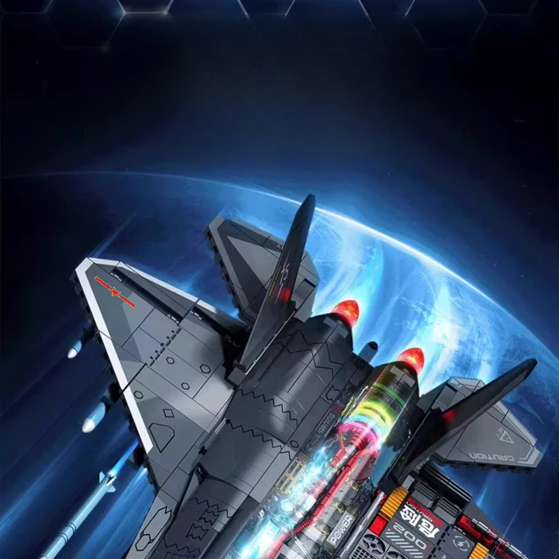 ตัวต่อ SEMBO รุ่น J-35 เครื่องบินรบสตีลธ์ แบบประกอบได้ รุ่นครึ่งตัว มองเห็นมุมมอง ของเล่นเสริมพัฒนาการ ของขวัญวันเกิด