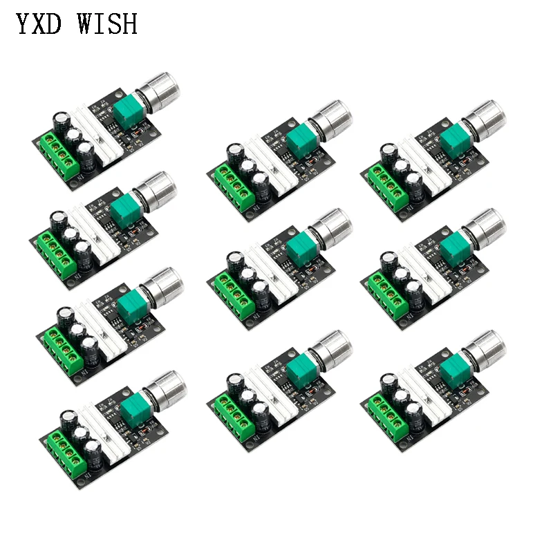 

10pcs 3A PWM Motor Speed Controller Regulator DC 6V 12V 24V 28VDC 80W Adjustable PWM Motor Speed Controller Regulator