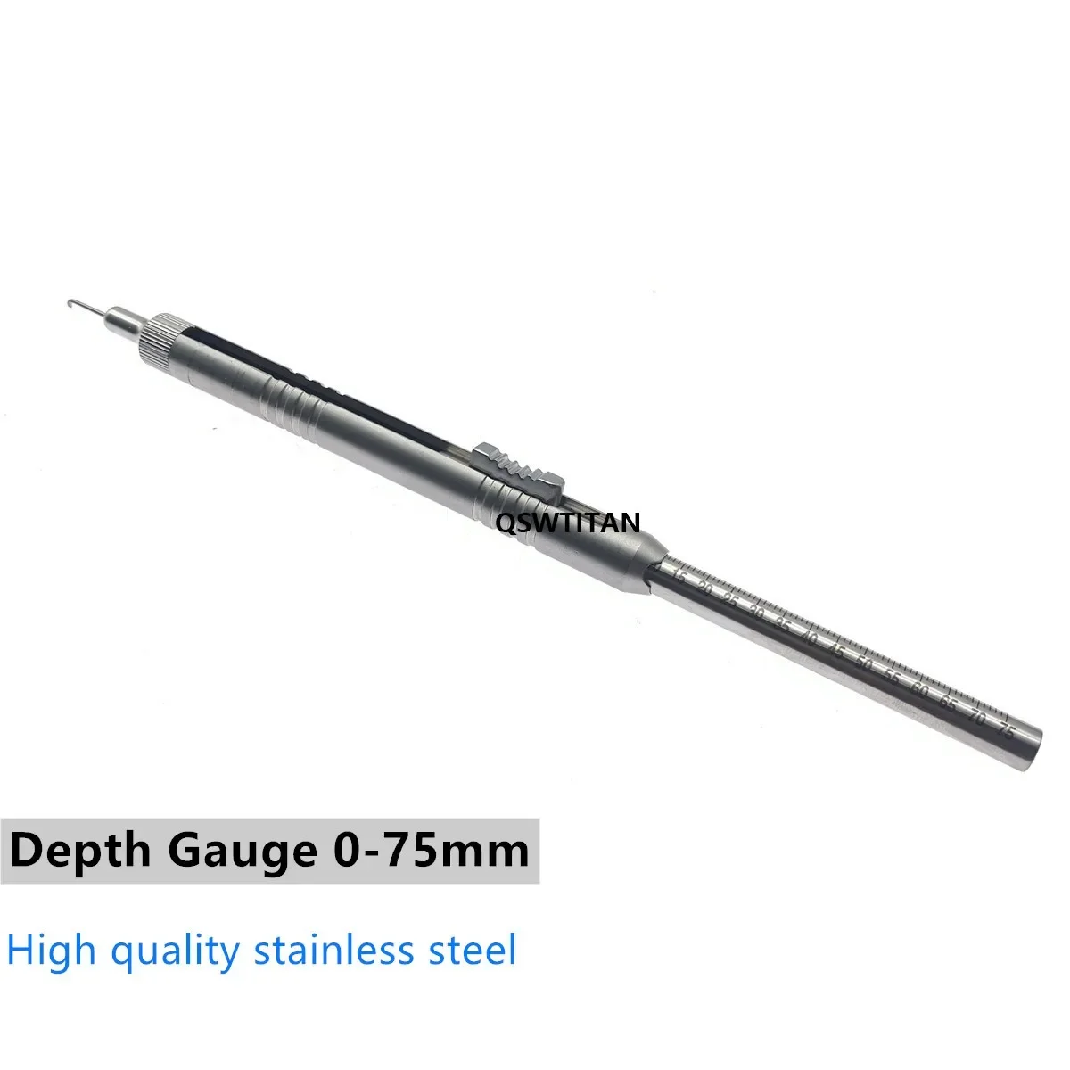 Depth Gauge 0mm To 75mm/85mm Orthopedics Veterinary Surgical Instruments Stainless Steel