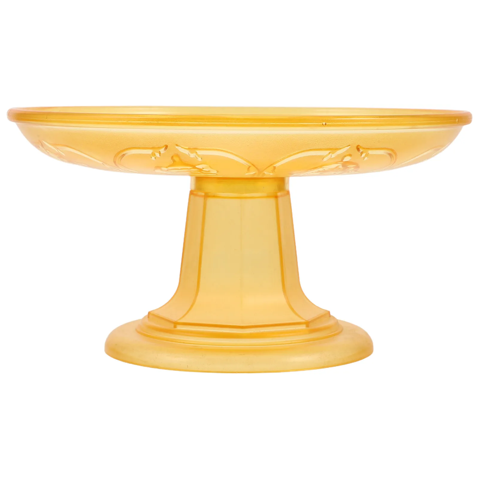 Buddhist Offering Tray Lotus Embossed Golden Pedestal Bowl Household Altar Fruit Plate Temple Worship Prayer Room Ritual Decor - view 4