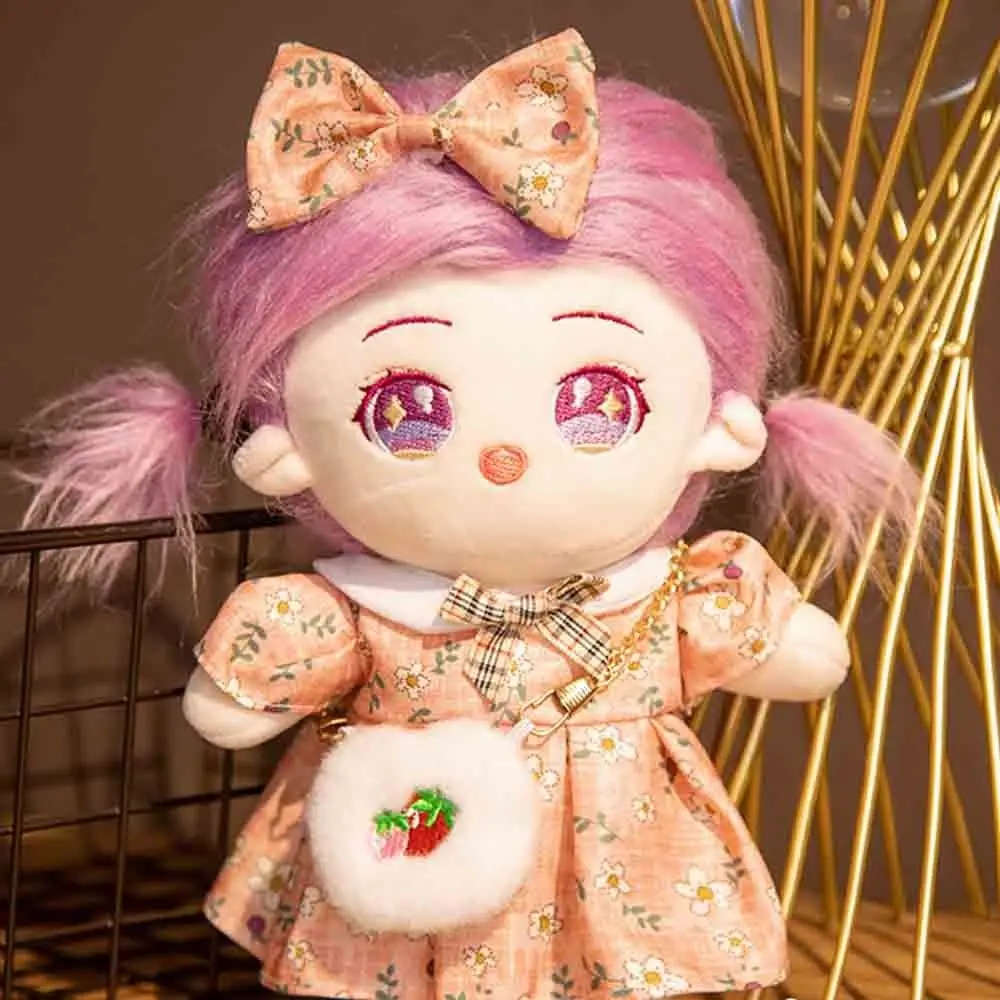 20cm Doll Clothes Toy Flower Dress Cotton Doll Clothes Glasses Dress Up No Attributes Dolls Clothes Develop Hands-on Ability