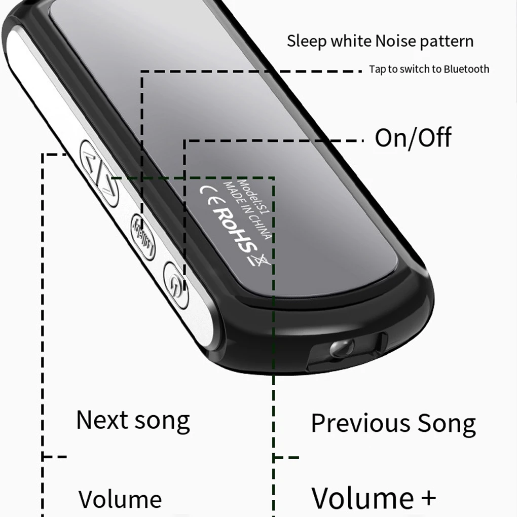 White Mi Wireless Bone Conduction Speaker With LED Flashlight Wear LED Flashlight Bluetooth Speaker black gold