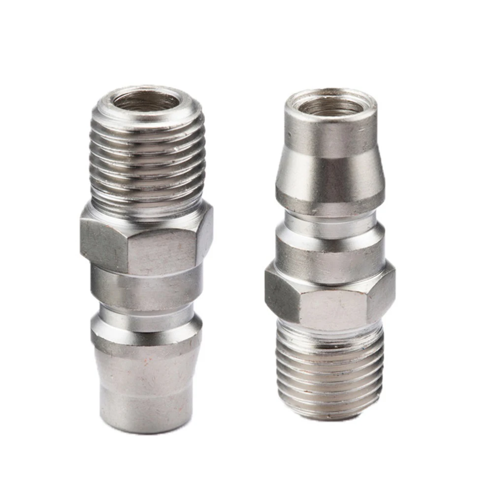 Air Hose Coupling Set of 5 Male Fittings Compatible with 1/4 Inch For BSP Male Thread for Reliable Pneumatic Tool Connections