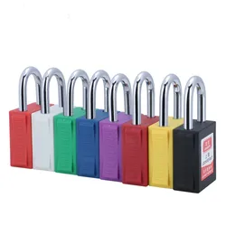 25mm 38mm 76mm Color Safety Padlock Steel Shackle Padlock Candado Industrial Same Key Locks lockout tagout manufacture Supplies