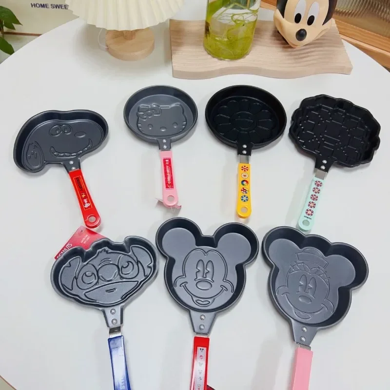 Stitch Mickey Kawaii cute breakfast love omelette pot kitchen mini household heart-shaped non-stick pot children's mold 12cm