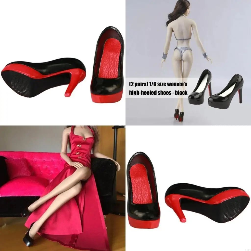 

54DA Plastic High Model Figurine For 1/6 Female Action Figures Realistic Design Doll Shoes Doll Dressingup Accessory