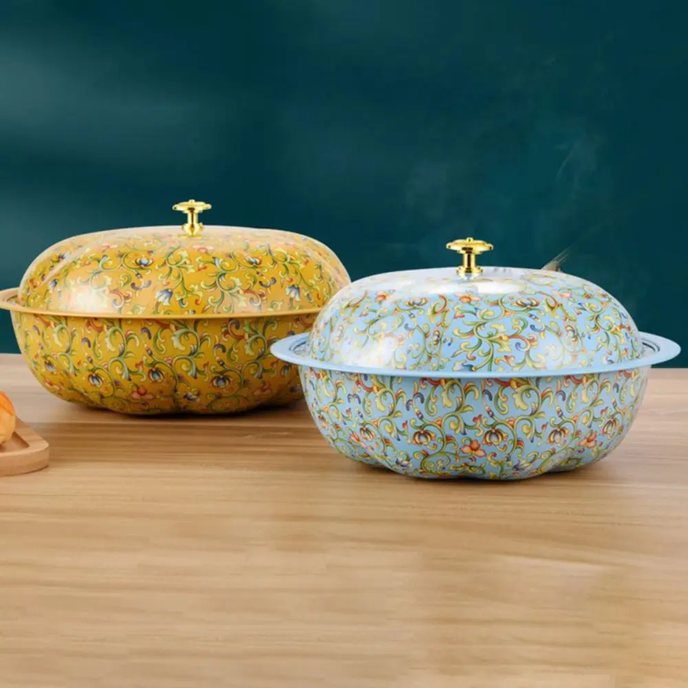 

30cm Floral Pot with Lid Large Capacity Corak Floral Dengan Penutup Food Storage Container Bowl Basin