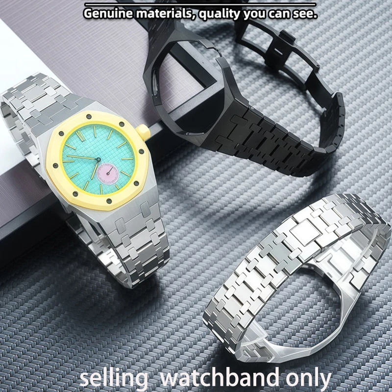 

DIY Watch Strap and Case Set for AP Audemars Piguet SWATCH ROYAL POP Pocket Watch with Metal Case watchband Set